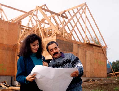 Couple with new construction site